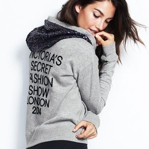 Victoria’s Secret Fashion Show 2014 Limited Hoodie with Purple Sequin Bling XS